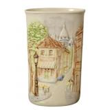 Ceramic Vase w/ relief design - 9"