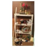 Plastic Shelf w/ Contents - Baskets, Decor & More