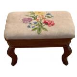 Needlepoint Stool - 14 x 9 x 9