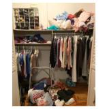 Closet lot of Assorted Clothes, Shoes & More
