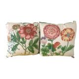 2 Throw Pillows - 15 x 15