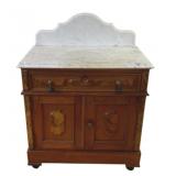 Marble-Top Victorian Washstand - 31 x 18 x 34