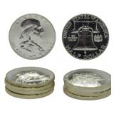 10 1962 Franklin Half Dollars