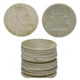 14 Assorted Dates (1951-1963) Franklin Halves