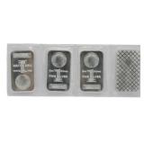 4 Highland Mint 1 Silver oz Bars in Protector