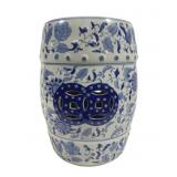 Blue & White Porcelain Garden Stool