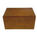 Antique Wood Box w/ Contents - 9 x 6 x 5