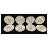 8 Rose Medallion China Plates - 8" Round