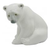 Lladro Seated Polar Bear Figurine 3.5"