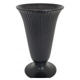 Wedgwood Fluted Vase "Ravenstone" Glaze