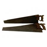 2 Antique Saws - 28", 29" Long
