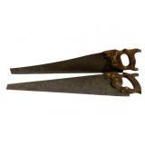 2 Antique Saws - 29" Long