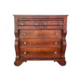 Period Empire 2 Over 3 Drawer Chest