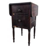 Antique Sheraton 2 Drawer Sewing Stand