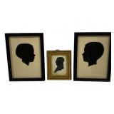 3 Vintage Silhouettes in Frames