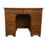 Wooden Kneehole Desk - 29 x 36 x 20