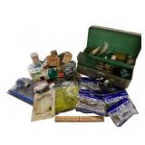 Assorted Fishing Tackle, Box & More