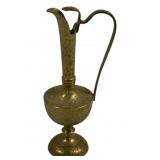 Vintage Brass Ewer - 11" Tall