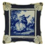 Vintage Rosenthal Echt Kobalt Plaque 4x4