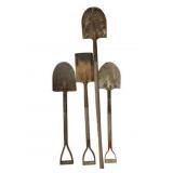 4 Shovels - 38", 38", 42", 57" Long