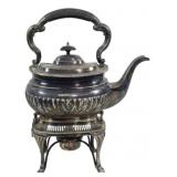 Lee & Wigfull Sterling Silver Teapot and Burner