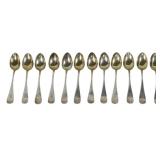 12 Coin Silver Harwood Brothers Spoons