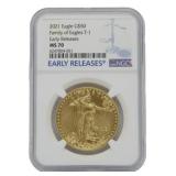 2021 Eagle G$50 MS70 Gold Coin Early Release