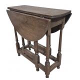 English Oak Drop Side Gate Leg Table