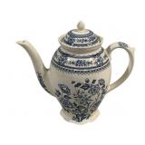 Wood & Sons "Dorset" Blue/White Coffeepot