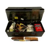 Plastic Toolbox w/ Contents - 21 x 9 x 9.5