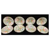 8 Rose Medallion China Bowls - 9" Round