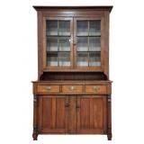 Antique American Step Back Cupboard