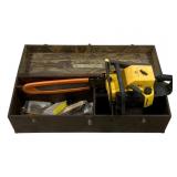 McCulloch Chainsaw w/ Wood Box - 37 x 12 x 11