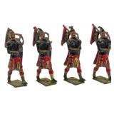 Vintage Set of 4 Scottish Lead Soldiers 2.5"