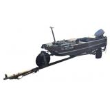 Flat-Bottom Fishing Boat w/ Trailer