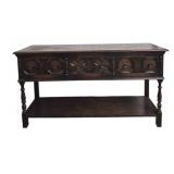 Antique English Jacobean Oak Buffet Server