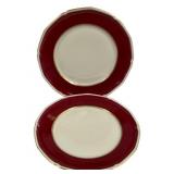 2 Royal Tettau Germany 10.5" Cabinet Plates