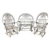 Bentwood Willow Settee & 2 Chairs