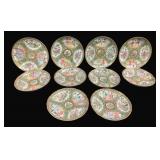 10 Rose Medallion China Plates - 6.5" Round