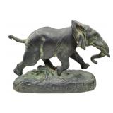 Plaster Cast "Running Elephant from Senegal"-as is