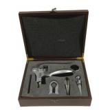 Wine Opener Set w/ Wood Box - 11 x 9 x 4