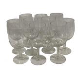 10 Vintage Wine Glasses 6.5"