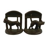 2 Bronze Bookends - 4 1/4 x 4 x 2