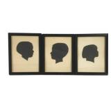 3 Framed Silhouettes - 6 x 8