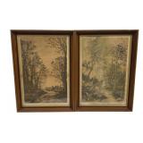 2 Fred Slocombe Framed Etchings