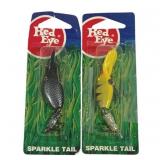 2 Red Eye Sparkle Tail Lures
