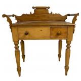 Antique Washstand w/ Scrolled Gallery