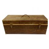 Wood Toolbox w/ Contents - 32 x 12 x 12.5
