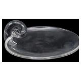 Signed Steuben Crystal Dish 3x8"