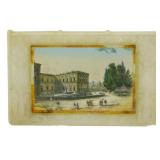 Marble Paperweight w/ Lithograph